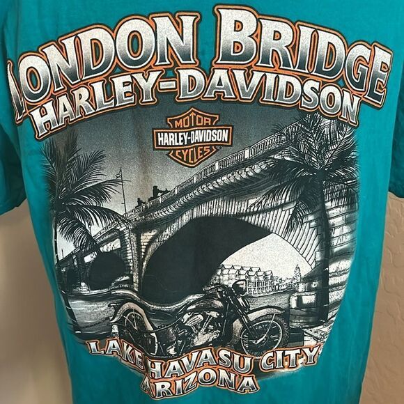 Harley Davidson London Bridge Lake Havasu Arizona Graphic Shirt - Picture 5 of 9
